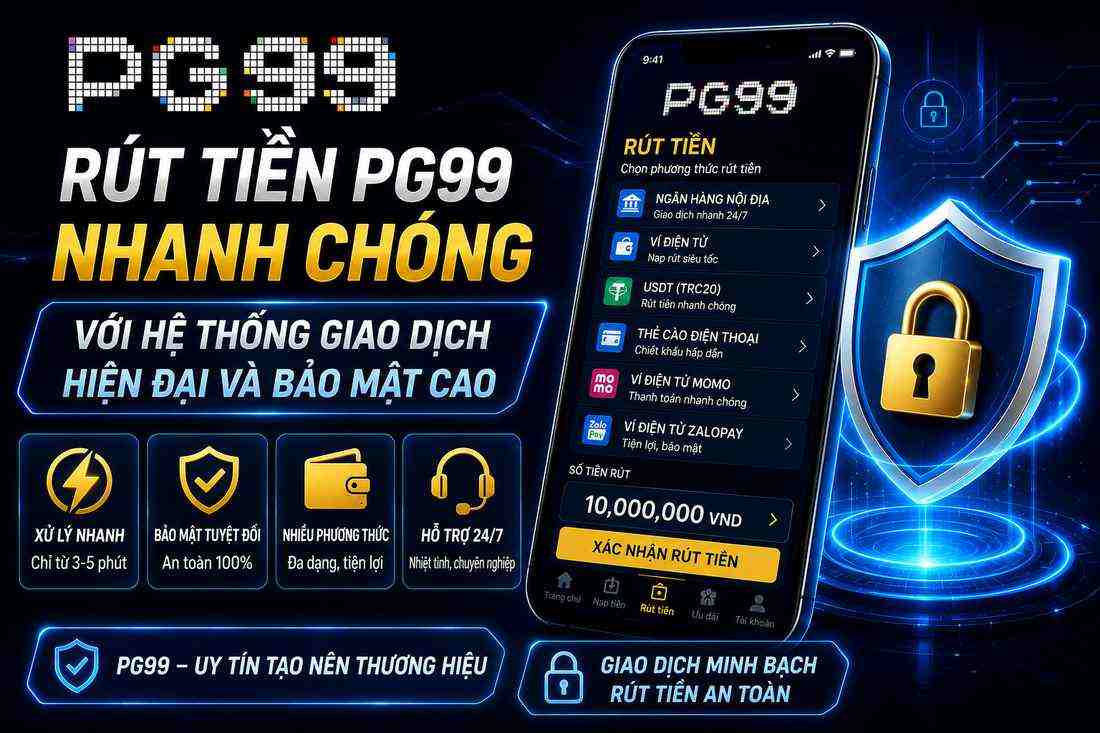 Rút tiền PG99 nhanh chóng với hệ thống giao dịch hiện đại và bảo mật cao